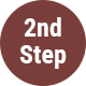 A red circle with the words " 2 nd step ".